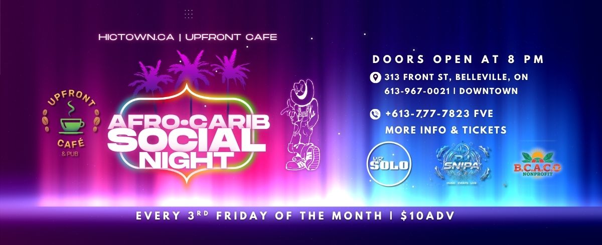 AFRO-CARIB Social Night at UpFront Cafe – Sep 18